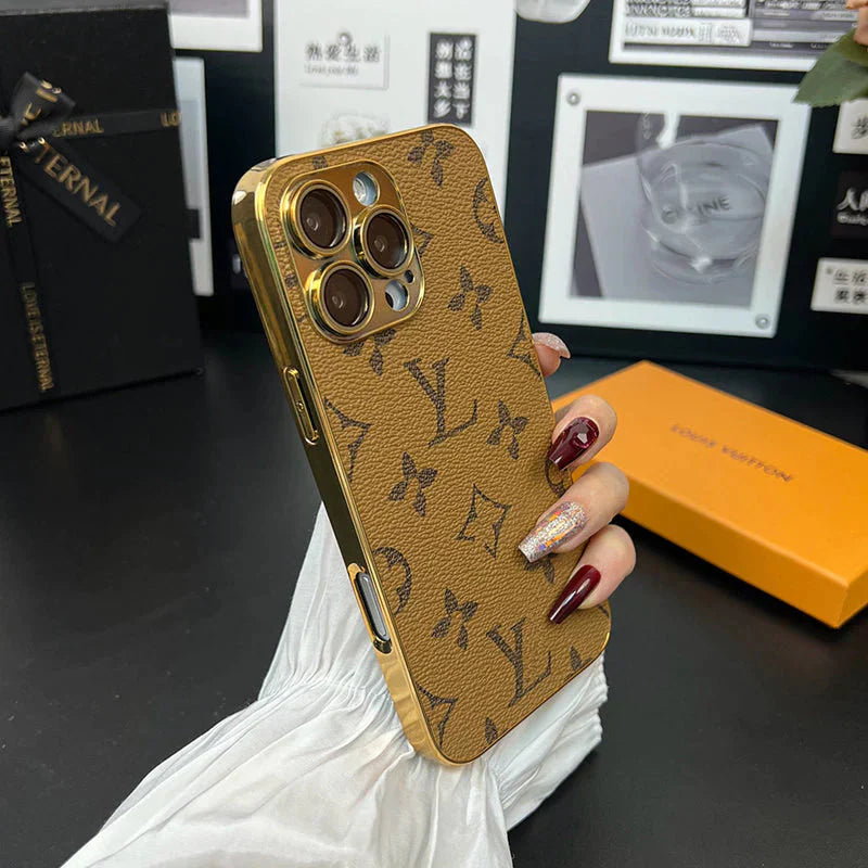NEW DESIGN SOFT LUXURY IPHONE CASE WITH GOLDEN BORDER