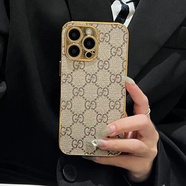 NEW DESIGN SOFT LUXURY IPHONE CASE WITH GOLDEN BORDER